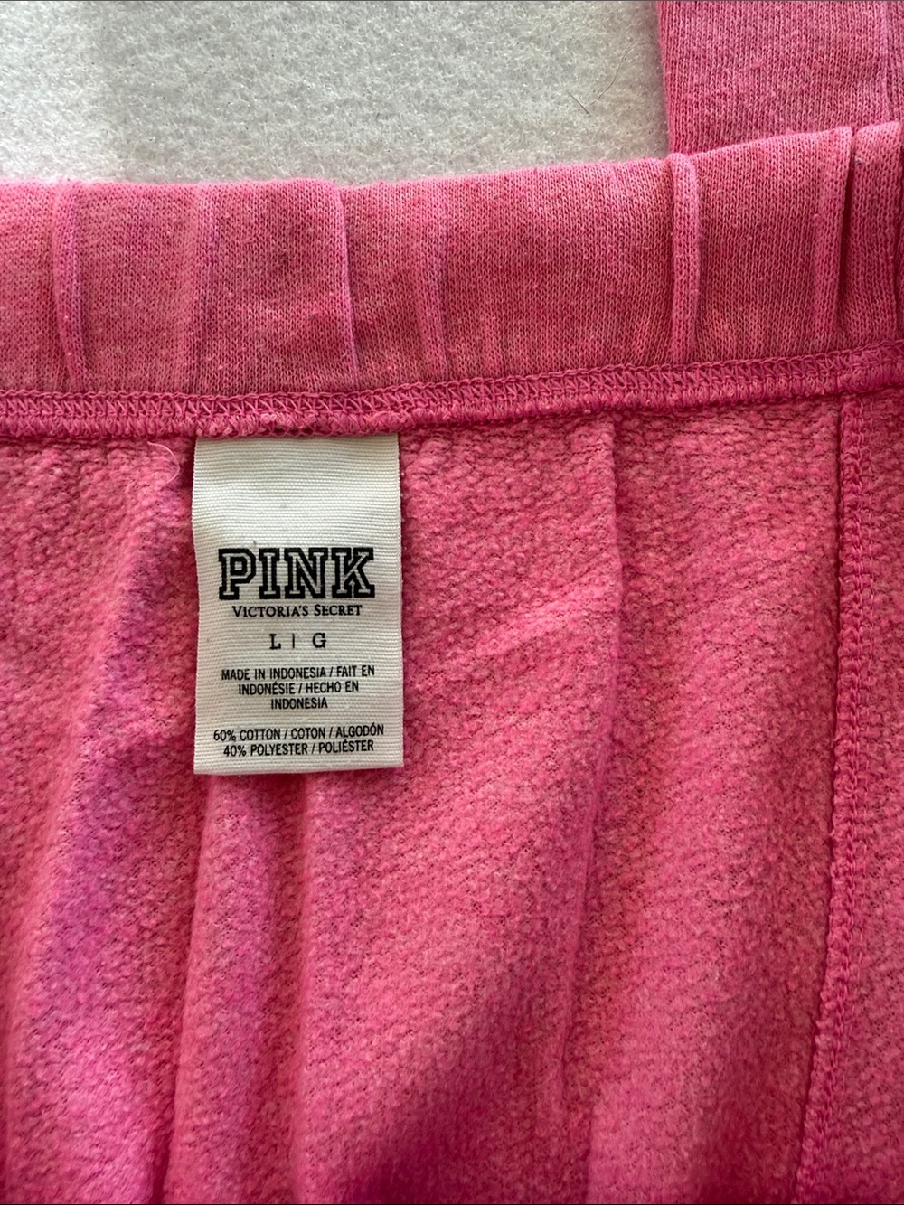 PINK Victoria's Secret Pink Track Joggers with Black Logo - Picture 6 of 6
